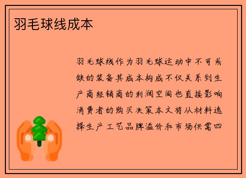 羽毛球线成本